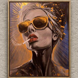 ORIGINAL Painting- "Smoke Show No.1"- 24" X 36" Contemporary, Modern, Surrealism